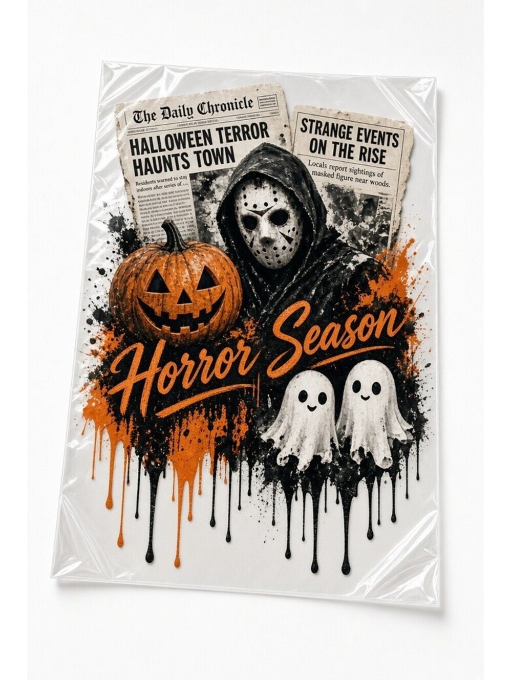 PK4 Horror Season Vintage DTF Transfer 10in Halloween Slasher Heat Press Film